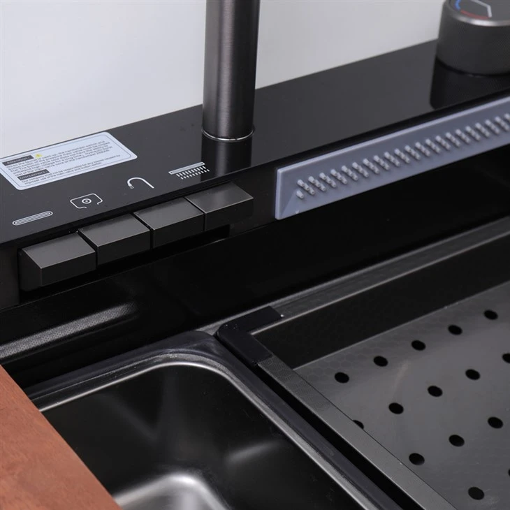Black Honeycomb Smart Kitchen Sink factory